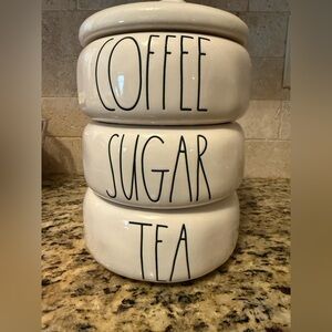 Rae Dunn Artisan Collections br Magenta Canister Set COFFEE SUGAR TEA - NEW